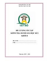 Đề cương ôn tập Học kì 1 Toán 8 năm 2025–2026 trường THCS Tây Mỗ (Hà Nội)